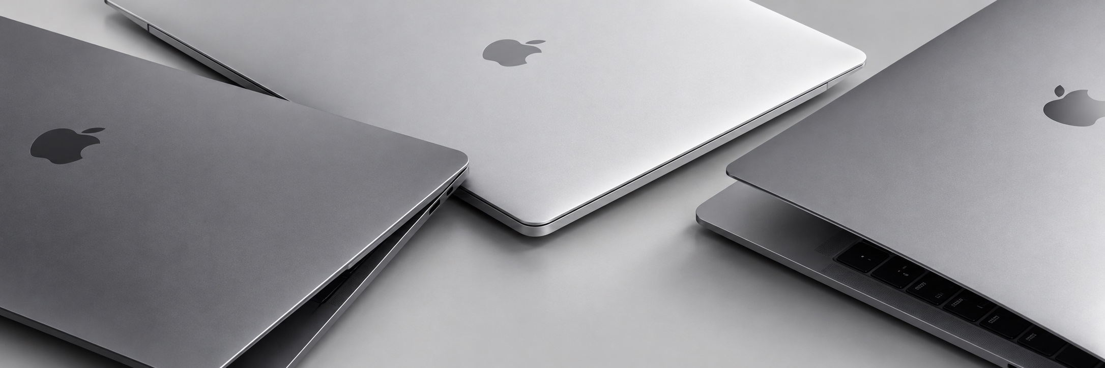 Textura de computadores Mac en tonos plata y gris